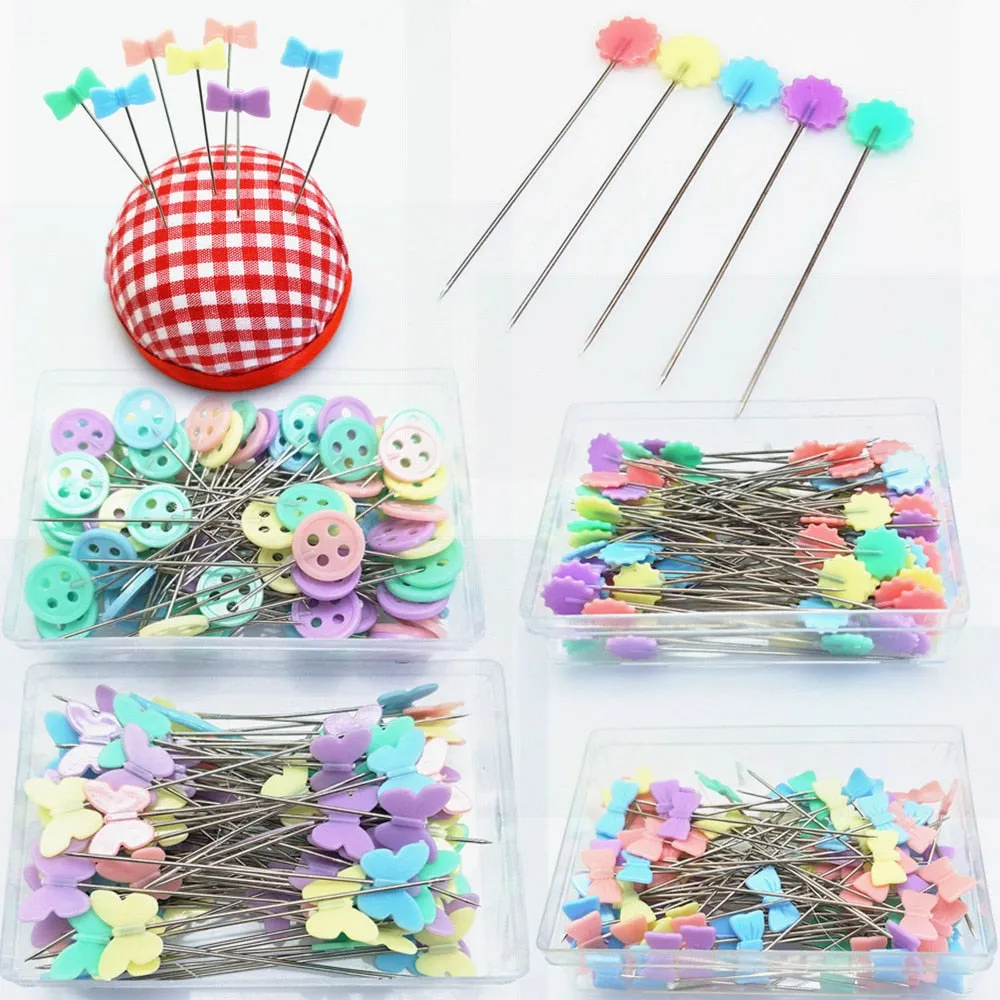 100Pcs Dressmaking Pins Embroidery Patchwork Pins Accessories Tools