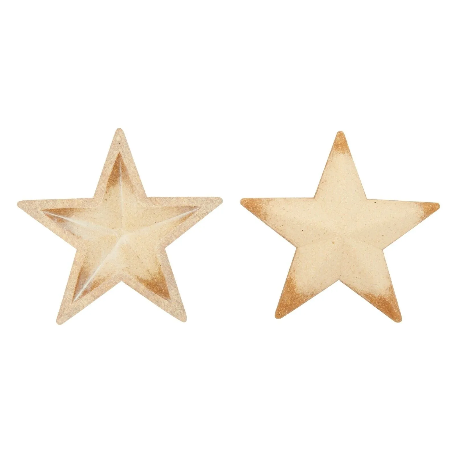 12 Pack Unfinished 3D Wood Stars for Crafts, Ornaments, 4.5x4.5x1 in