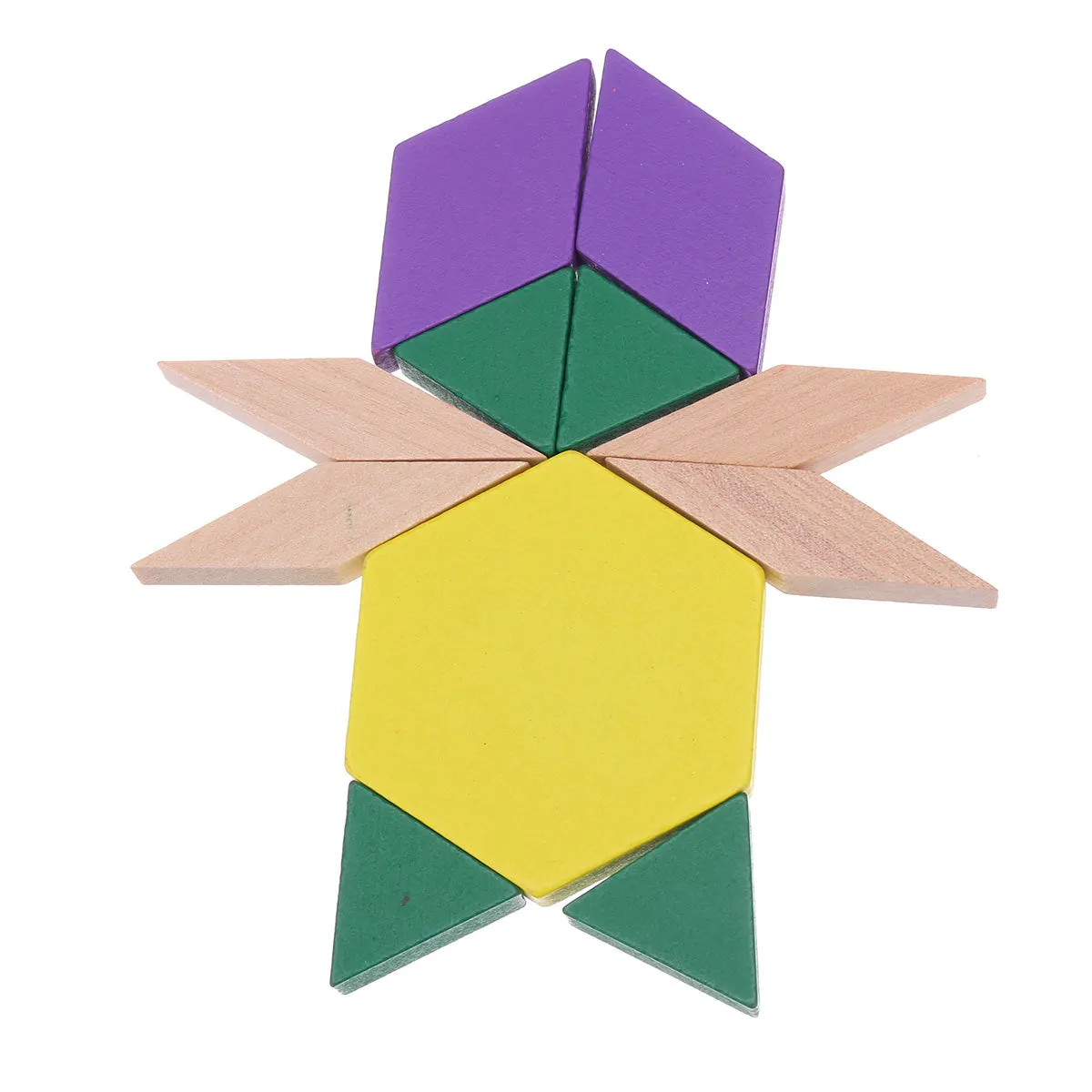 125 Pieces Wooden Children Intellectual Geometric Shapes