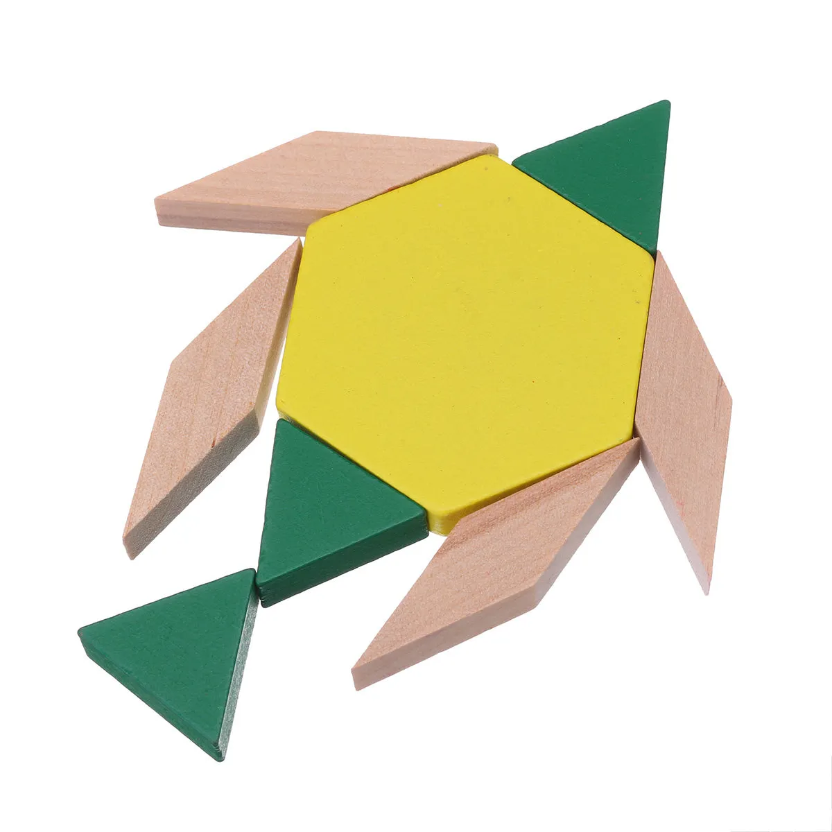 125 Pieces Wooden Children Intellectual Geometric Shapes