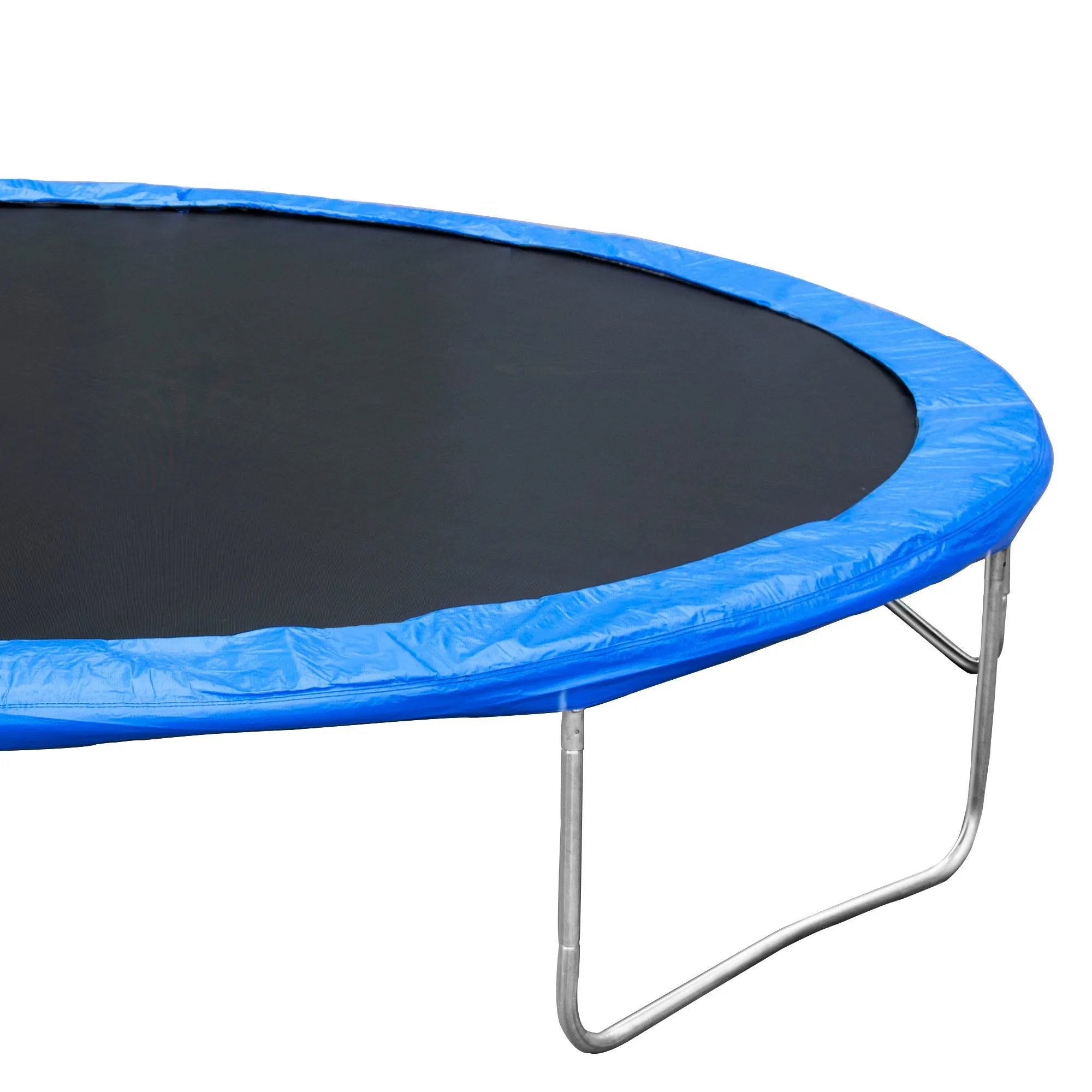 14Ft Trampoline For Adults & Kids With Basketball Hoop, Outdoor Trampolines With Ladder And Safety Enclosure Net For Kids And Adults - Blue by Couch.com