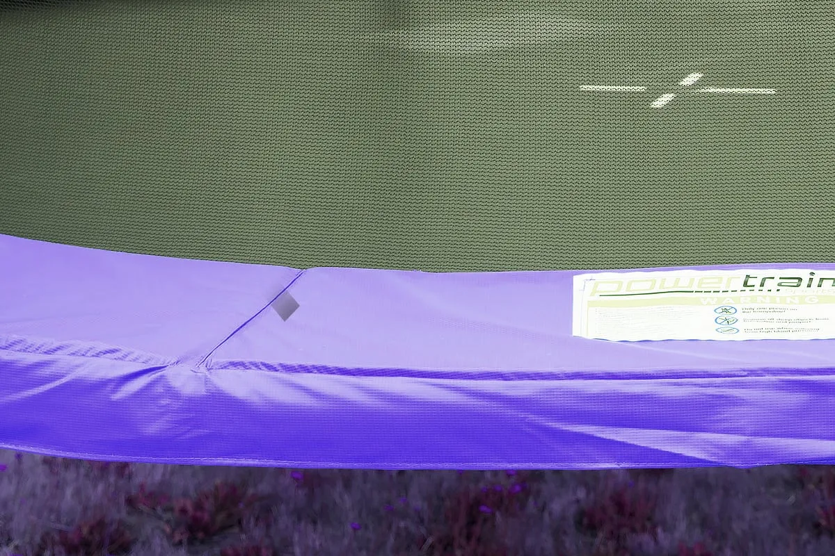 16ft Trampoline with Free Ladder, Spring Mat, Net, Safety Pad Cover, and Round Enclosure - Purple