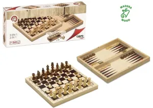 3 in 1 Board Game wooden