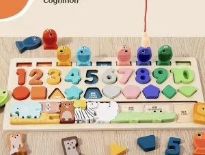 4 in 1 wooden puzzle