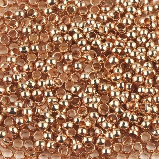 500pcs Gold Silver Color Ball Crimps End Beads 2-3mm Stopper Spacer Components Beads For Jewelry Making Findings DIY Accessories