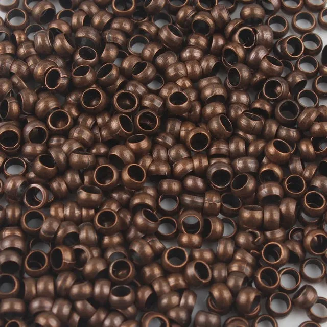 500pcs Gold Silver Color Ball Crimps End Beads 2-3mm Stopper Spacer Components Beads For Jewelry Making Findings DIY Accessories