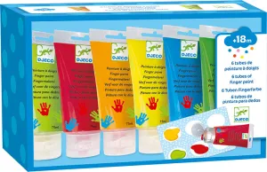 6 Classic Finger Paint Tube Set