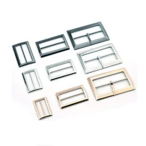 Adjustable Metal Buckle For Poly Strapping, Black Center Bar Buckle 4pc