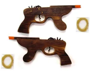 Antique Looking Machine Gun Elastic Shooter