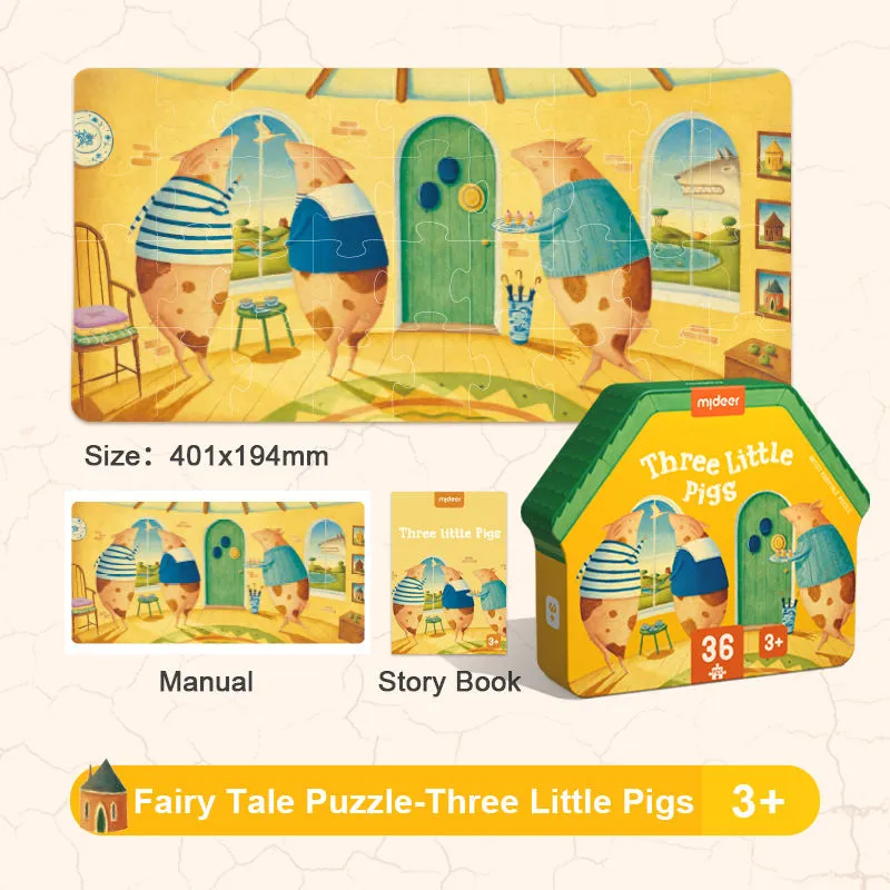 Artist's Fairy Tale Puzzle: Three Little Pigs 36pc