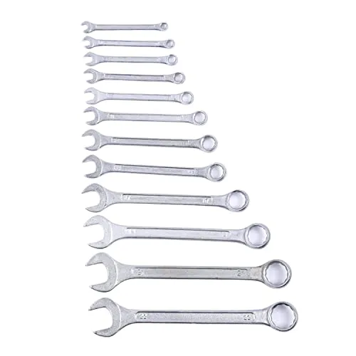 Asian Paints TruCare 12-in-1 Pcs Combination Jaw Spanners Wrench Set | Carbon Steel with Rust & Corrosion Resistant Chrome Plating & Satin Finish | Multipurpose Combination Tool Kit | IS: 2028:2004