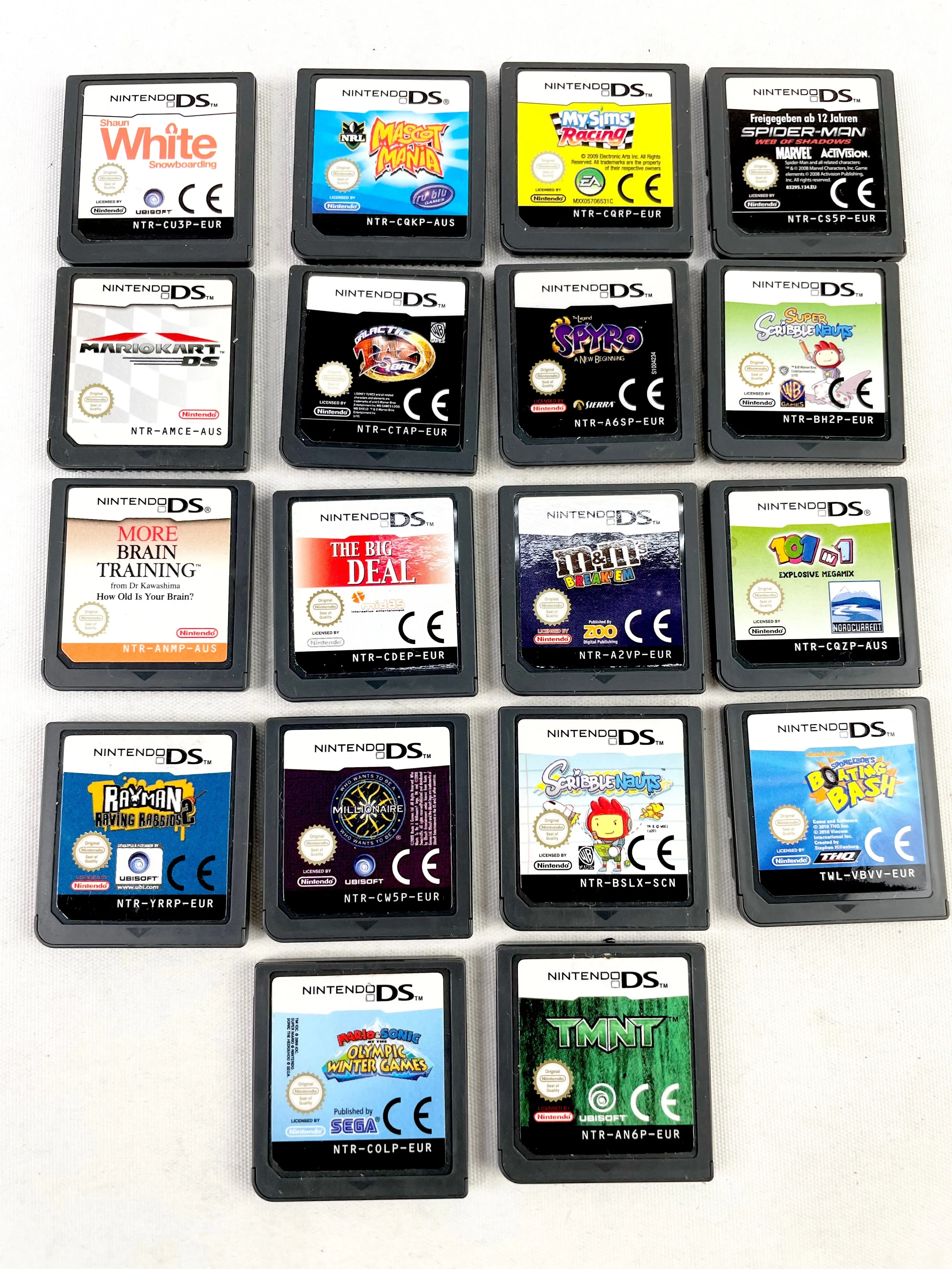 Assorted Set of 18 Nintendo DS Games