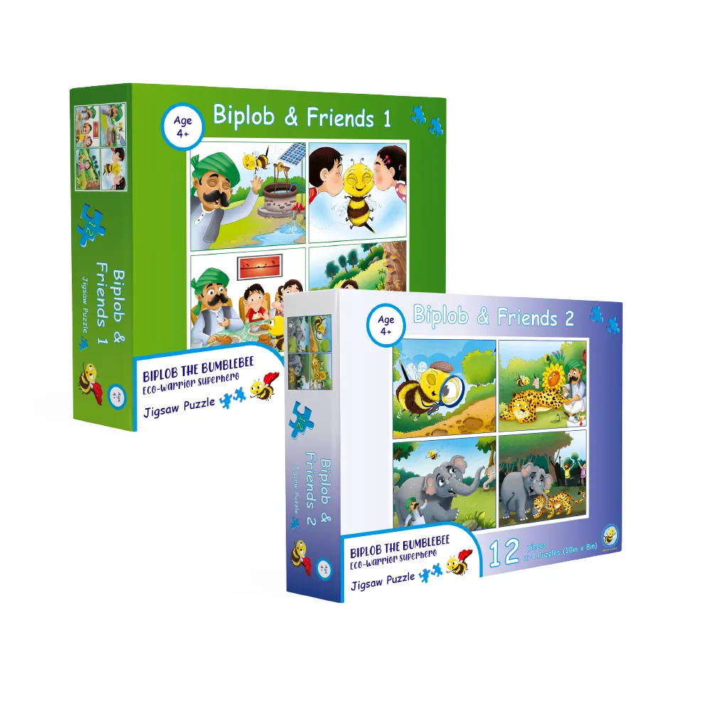 Biplob & Friends - 1 ( 12 in 4  Jigsaw Puzzles )