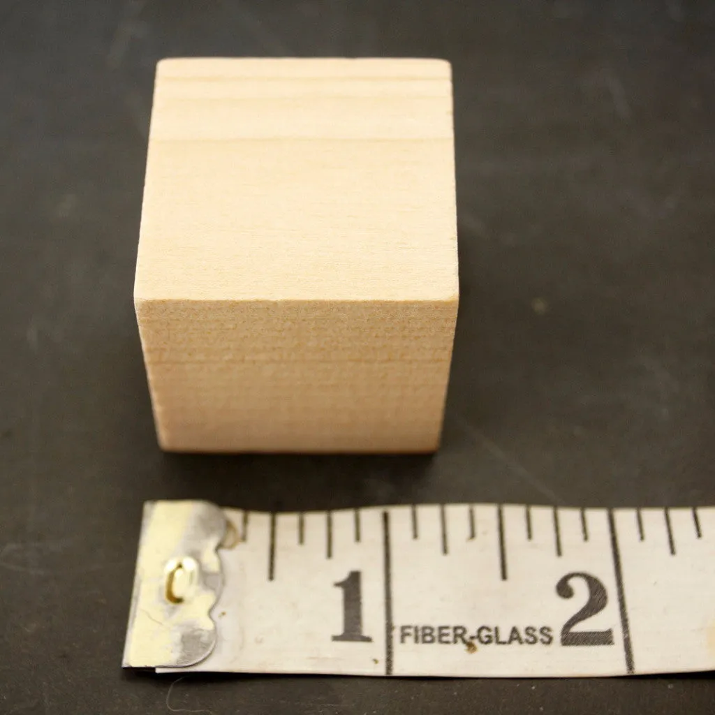 Blank Do-It-Yourself Wood Blocks / Cubes, 1-1/4 inch cube (Set of 12)