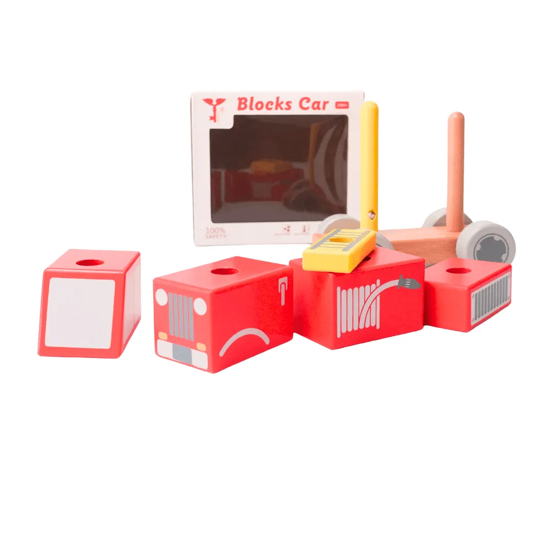 Blocks Car for Kids | Medium Size-Ambulance/Fire Truck/Police/Train-1 CAR (Random will be send)