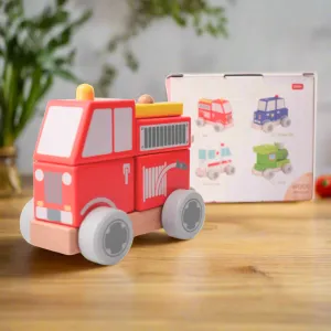 Blocks Car for Kids | Medium Size-Ambulance/Fire Truck/Police/Train-1 CAR (Random will be send)