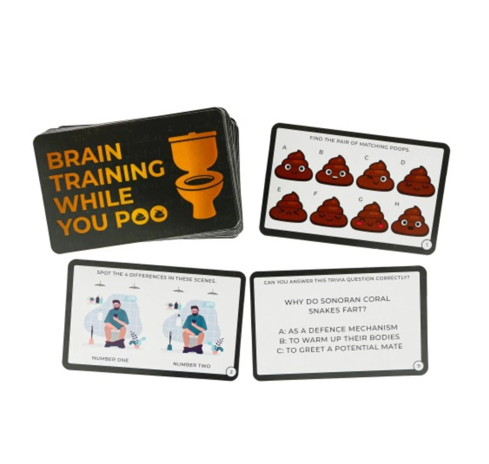 Brain Training While You Poo Cards
