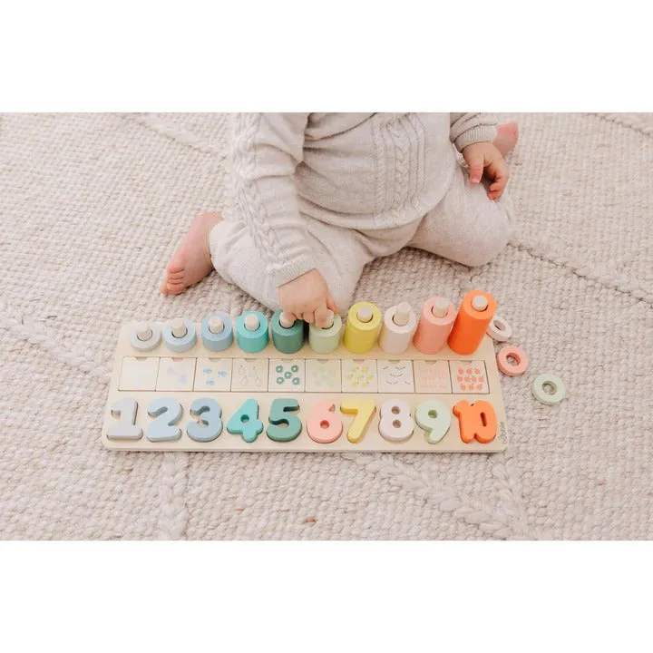 Bubble Wooden Numbers & Blocks Counting Set