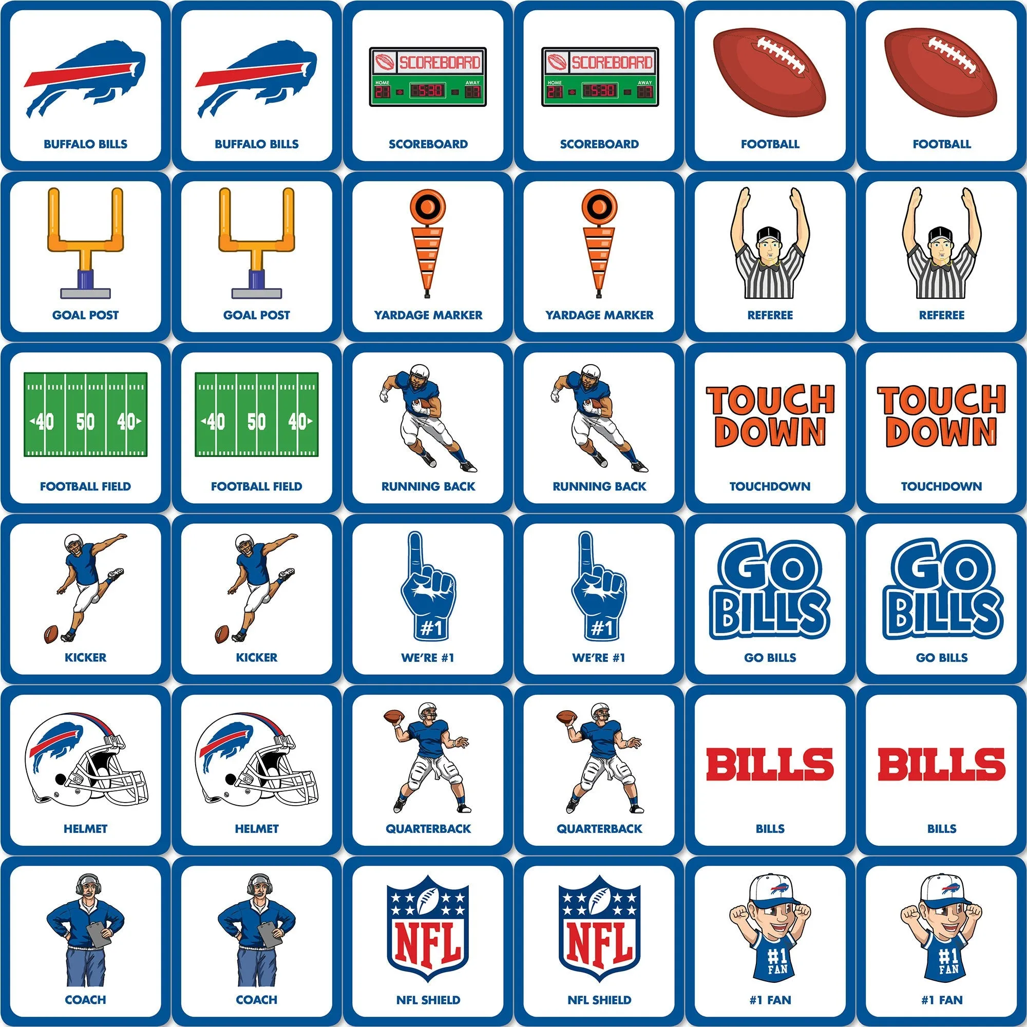 Buffalo Bills Matching Game