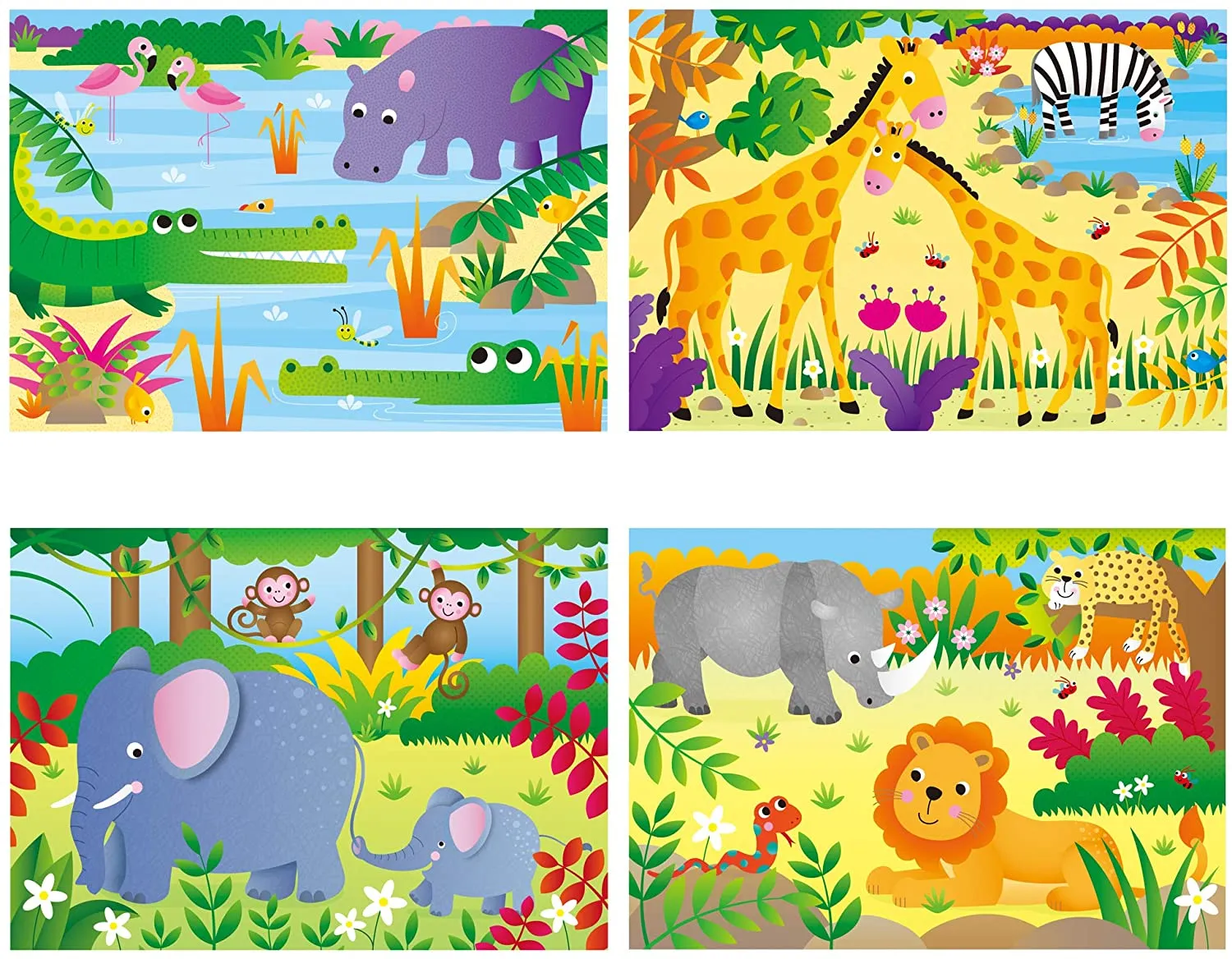 [Bundle Of 2] Galt 4 Puzzles in a Box (Jungle)