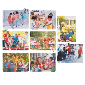 Celebrating Diversity Children Puzzles | Set of 8 Tray Puzzles with Real-Life Photos