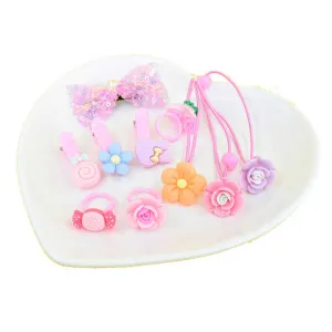 Children Cute Cartoon Rubber Band Floral- شعر للبنات