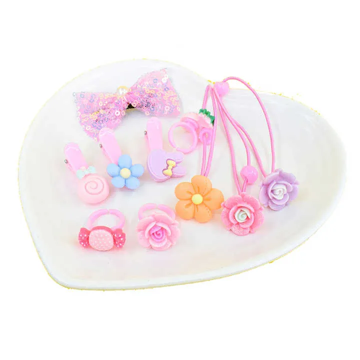 Children Cute Cartoon Rubber Band Floral- شعر للبنات