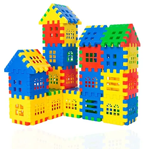 Chuntian Interlocking Building Blocks Toys for Kids - Toddlers Building Blocks Educational Toys Set 70 PCS 54F