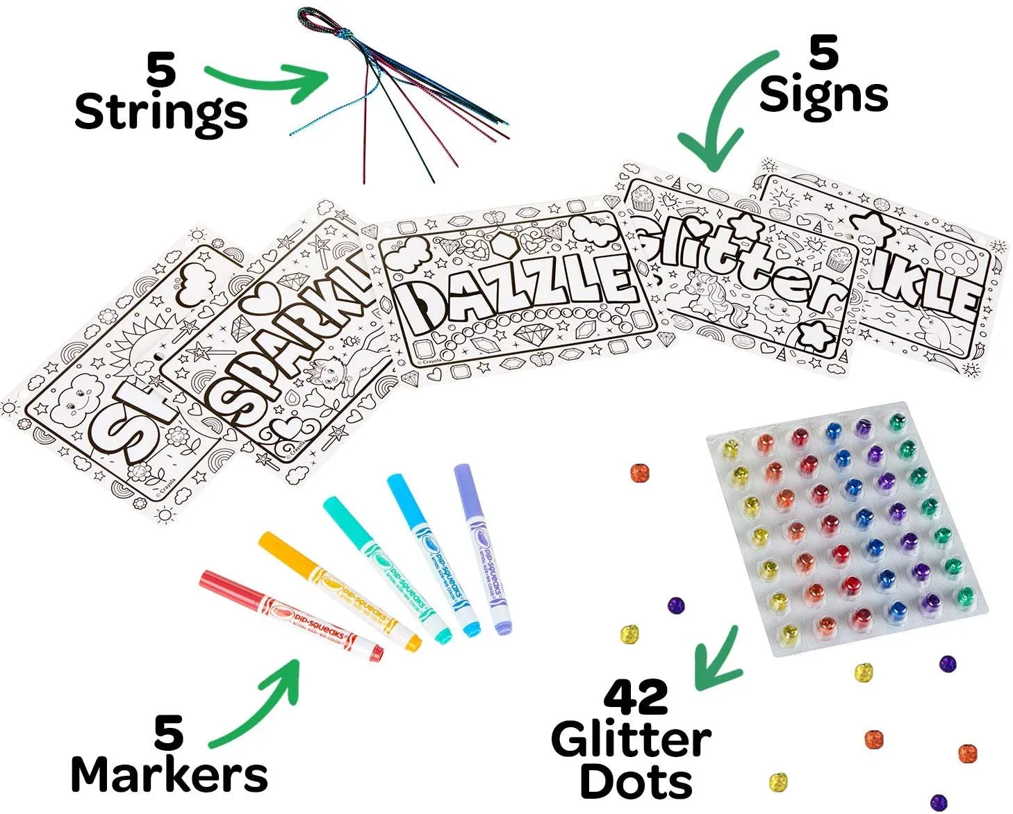 Crayola GLITTER DOTS,GLITTER FILLS