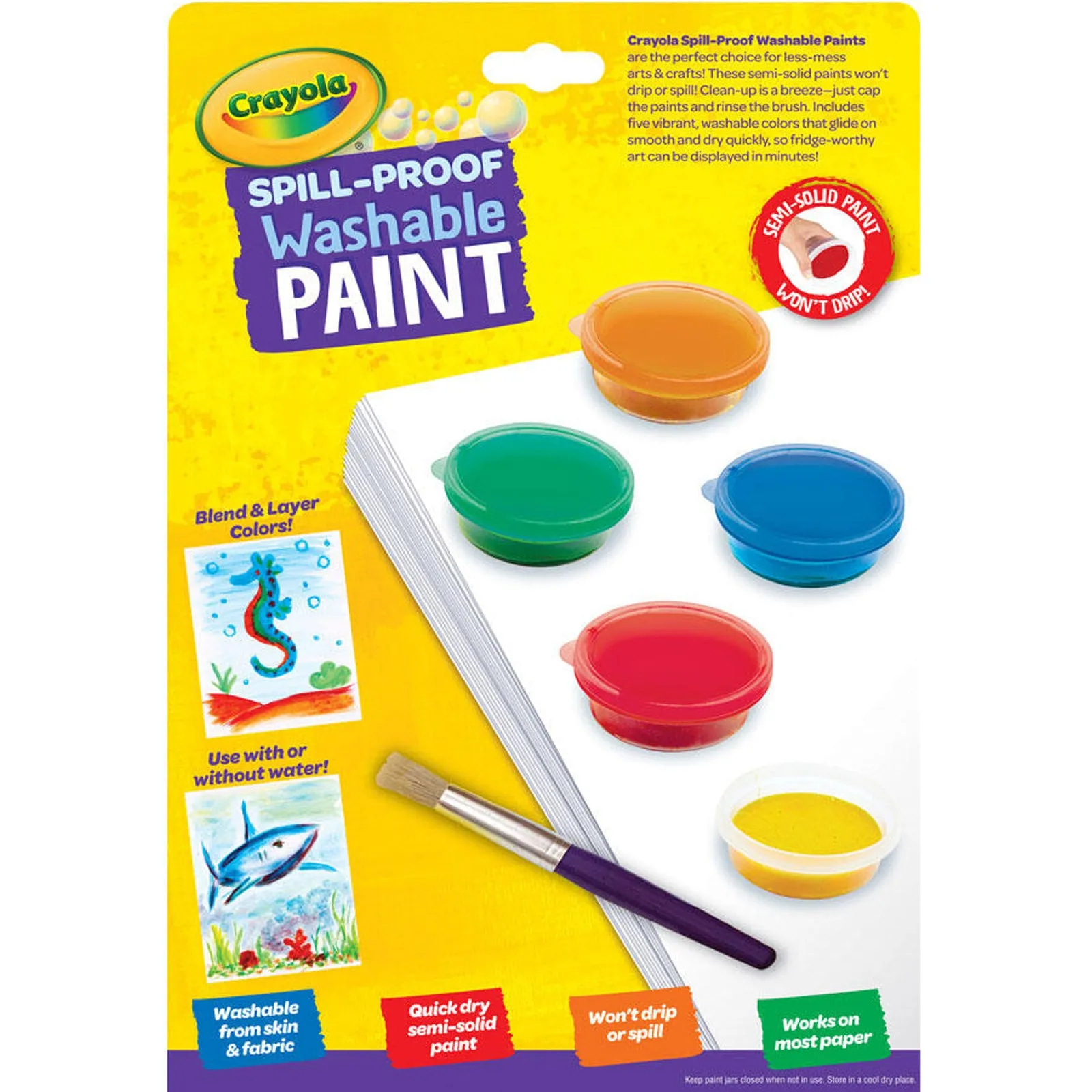 Crayola Spill Proof Washable Paint