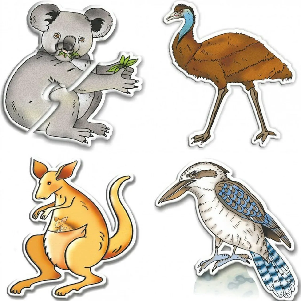 Creatives Puzzle Early Australian Animals 4 Puzzles 3,4,5,6 Pce