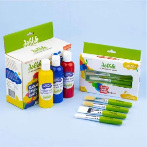 Dabble Painting set | Finger Paints   Chubby Brushes