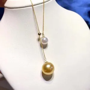 DIY Natural Freshwater-سلسلة قلادة