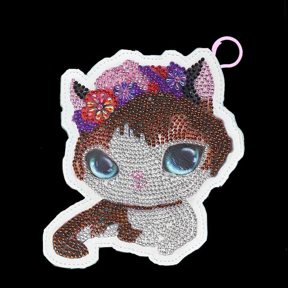 DIY Special Shaped Diamond Painting Cat Wallet Embroidery Coin Purse