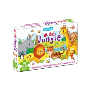 Dreamland Publications At the Jungle Jigsaw Puzzle For Kids | With 3D Model