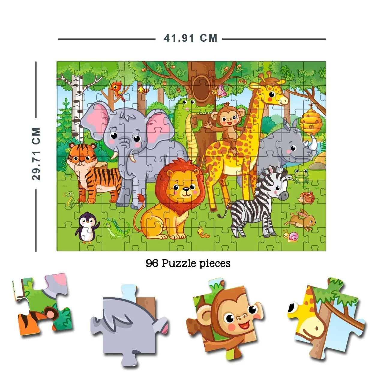 Dreamland Publications At the Jungle Jigsaw Puzzle For Kids | With 3D Model