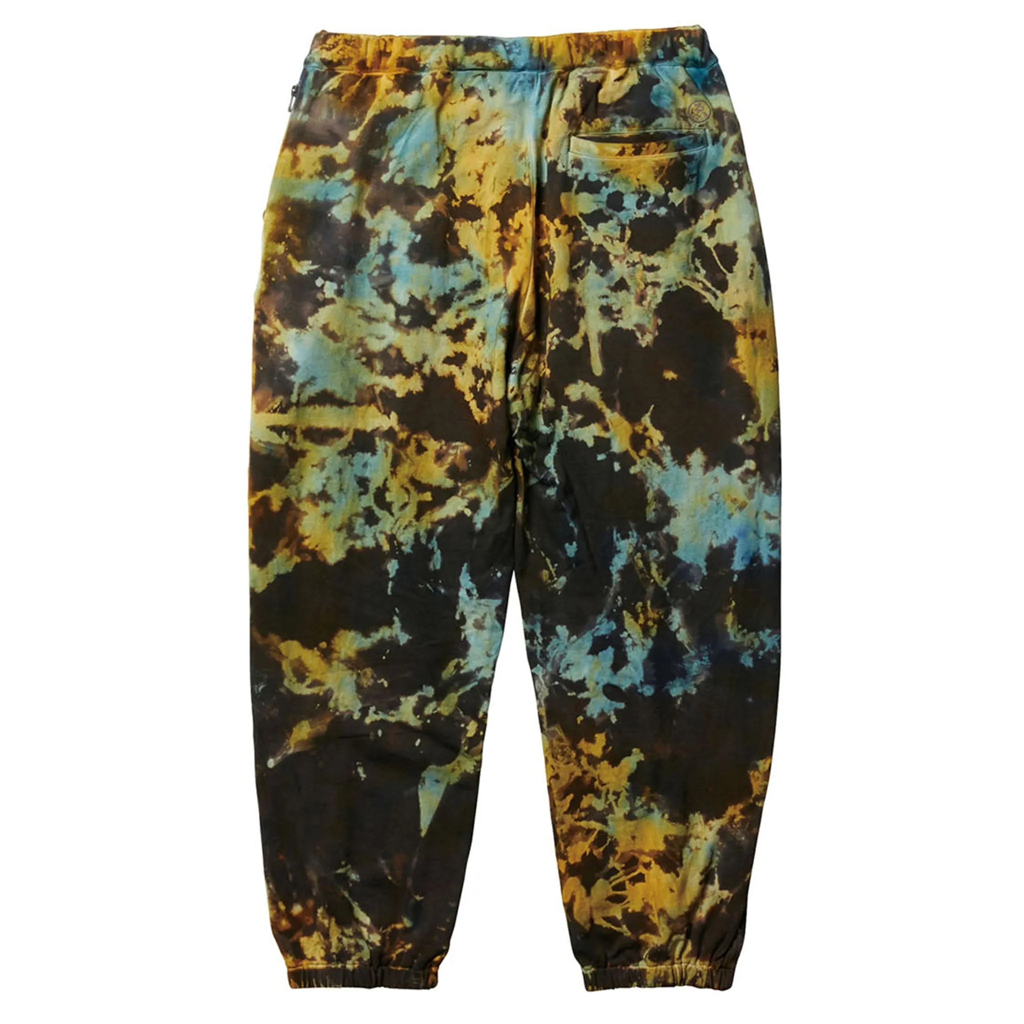 DYE SWEAT PANTS / BLACK/BLUE