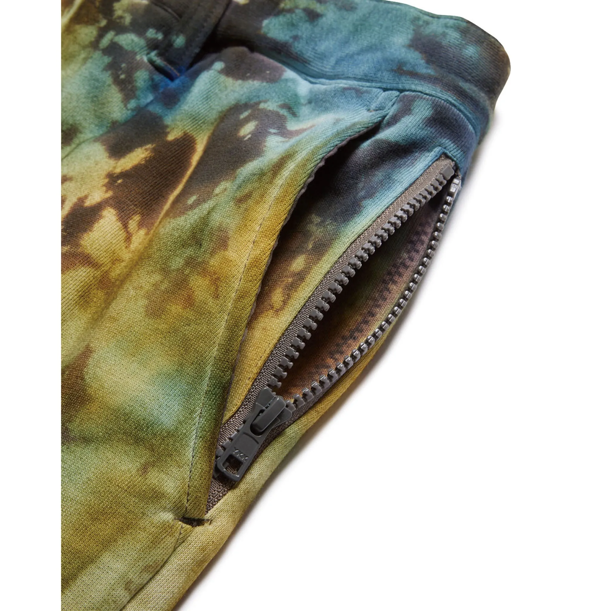 DYE SWEAT PANTS / BLACK/BLUE