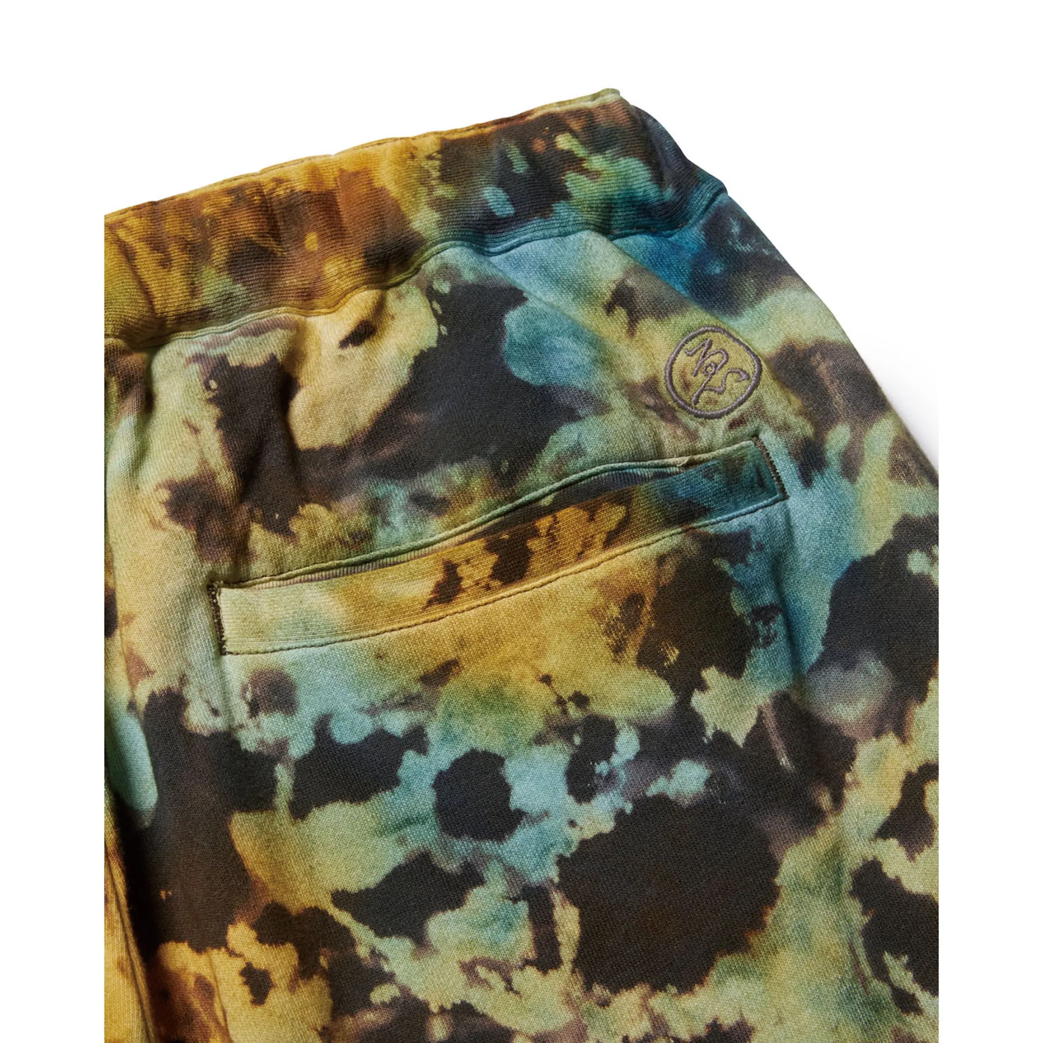 DYE SWEAT PANTS / BLACK/BLUE