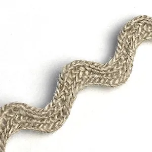 Flax Natural Linen Ric-Rac by the yard, 1/4" or 1/2"