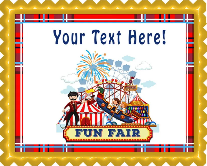 Fun Fair Rides - Edible Cake Topper, Cupcake Toppers, Strips