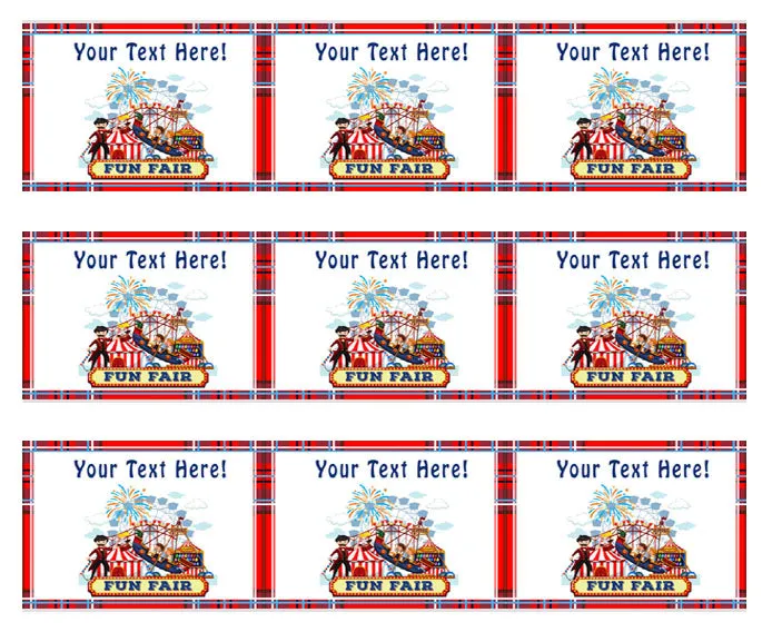 Fun Fair Rides - Edible Cake Topper, Cupcake Toppers, Strips