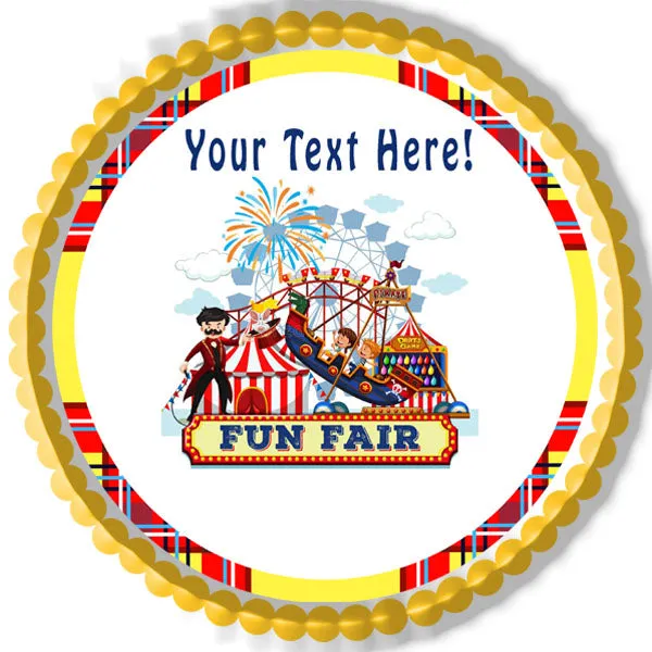 Fun Fair Rides - Edible Cake Topper, Cupcake Toppers, Strips