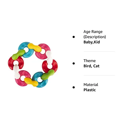 Funskool Giggles - Chain Links, Multicolour Interlocking Educational Blocks, Improves Creativity And Construction Blocks For Kids, 6 Months & Above, Infant And Preschool Toys