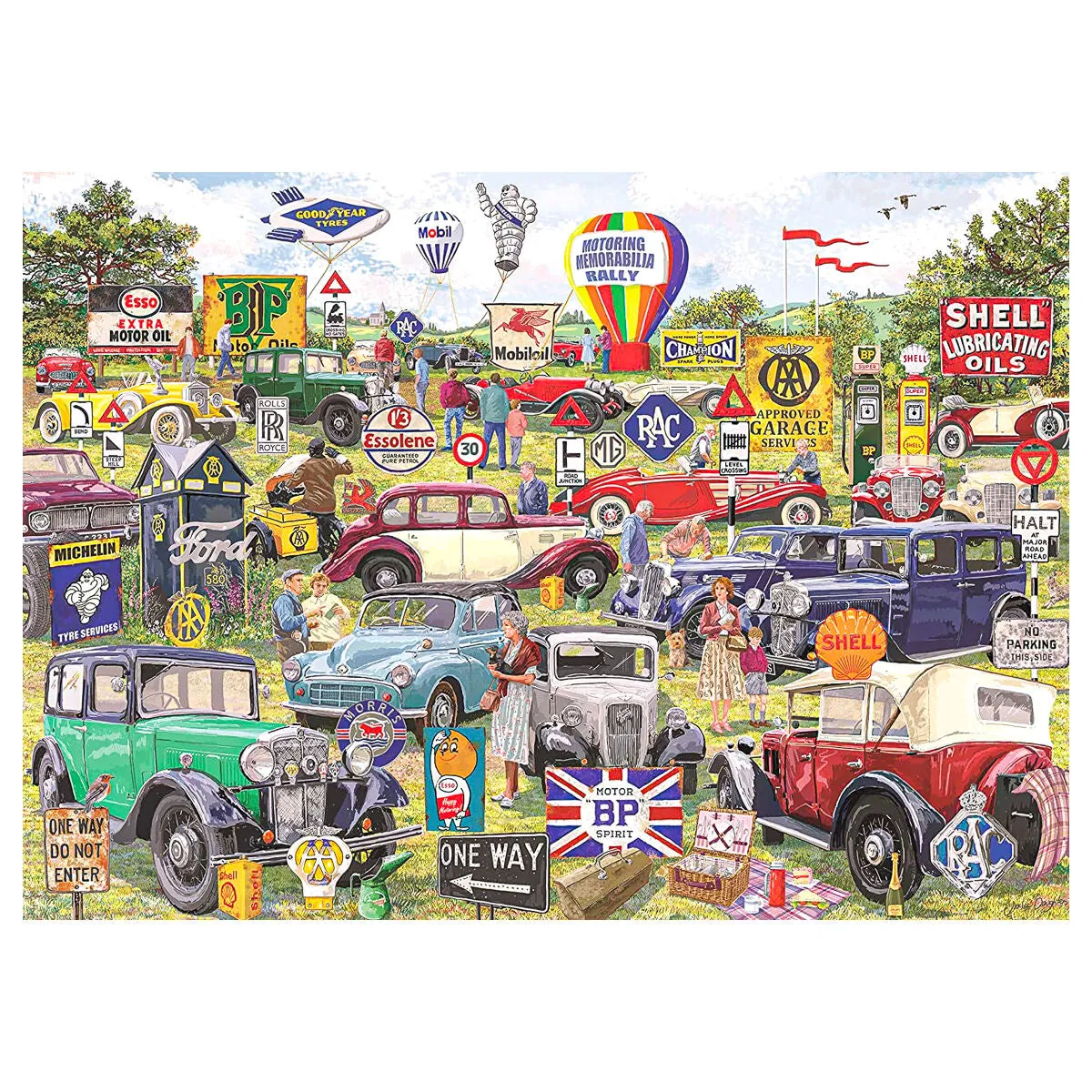 Gibsons Motoring Memorabilia 1000 Piece Jigsaw Puzzle