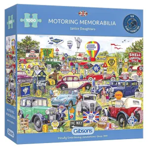Gibsons Motoring Memorabilia 1000 Piece Jigsaw Puzzle