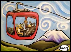 Gondola Fun Sticker | Original Art by Seattle Mural Artist Ryan "Henry" Ward
