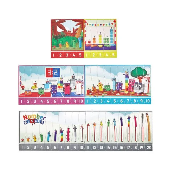 Hand2Mind Number Blocks Sequencing Puzzle Set