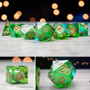 Handcrafted-Fascinating Liquid Core RPG Dice Set