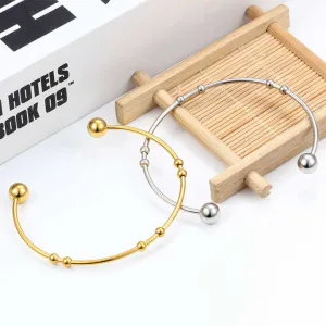 High Quality 18k Gold Plated Stainless-سوار من الفولاذ المقاوم